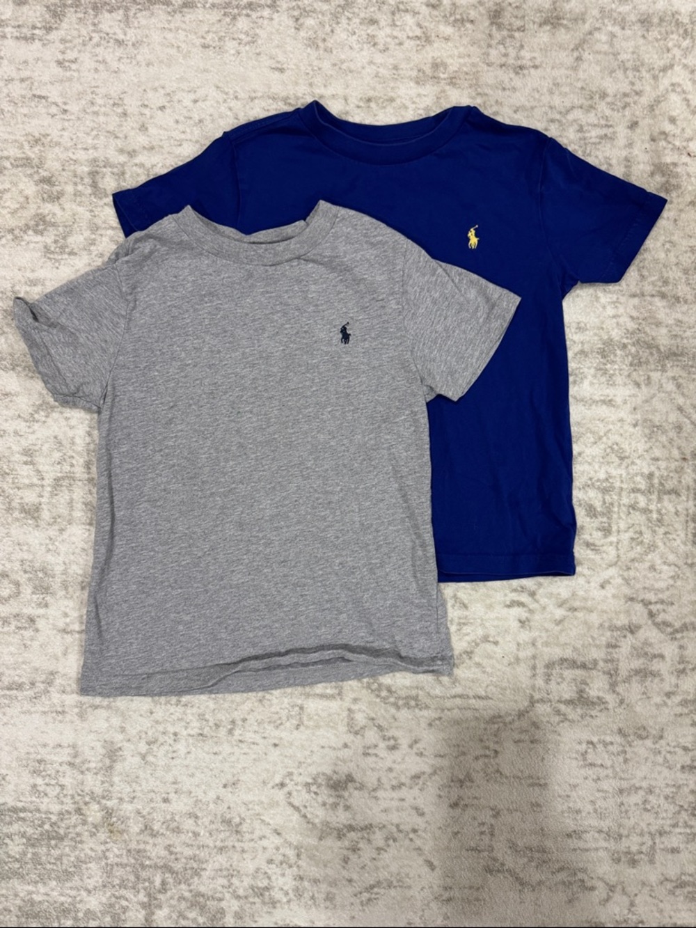 Polo by Ralph Lauren Kids Crewneck Tees Royal Blue & Heather Gray Boys Size 5